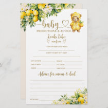 Lemon Citrus Summer Baby Shower Game