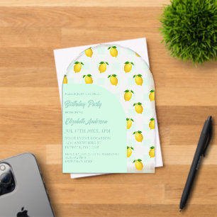 Lemon Citrus Summer Birthday Acrylic Invitations
