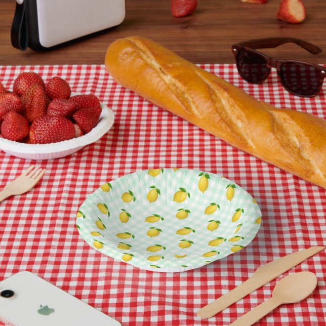 Lemon Citrus Summer Birthday Paper Bowls (Picnic)