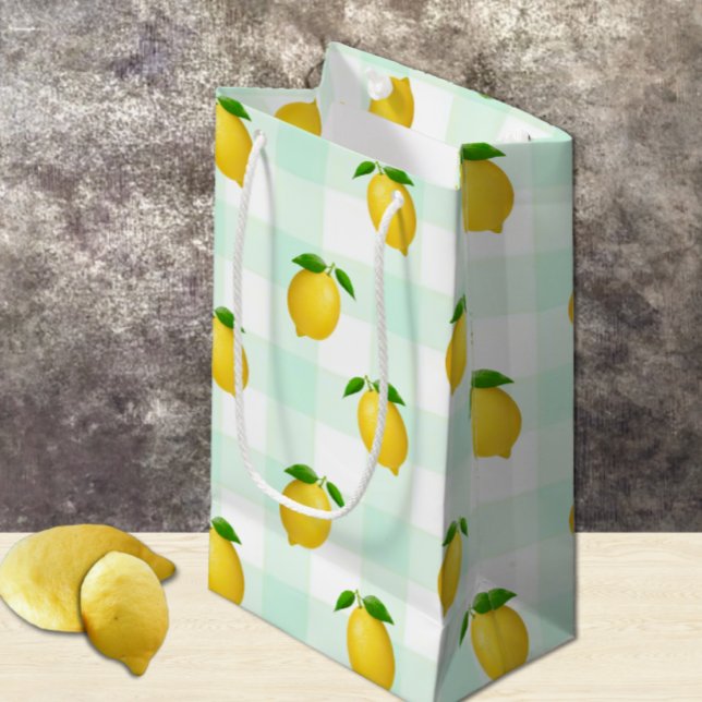 Lemon Citrus Summer Birthday Small Gift Bag (Creator Uploaded)