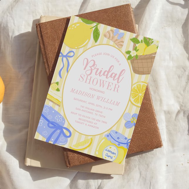 Lemon Citrus Summer Bridal Shower Invitation (Creator Uploaded)