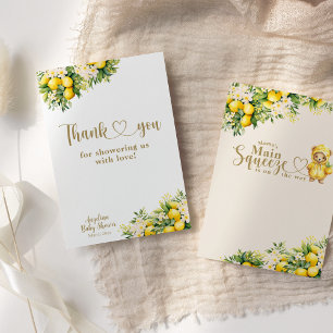 Lemon Citrus Summer gender neutral Baby Shower Thank You Card