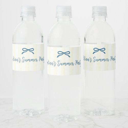 Lemon Citrus Summer Picnic Party Water Bottle Label
