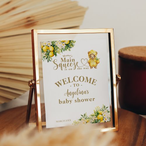 Lemon Citrus Summer welcome Baby Shower  Poster