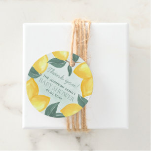 Lemon Citrus Thank You Party Favor Gift Tag