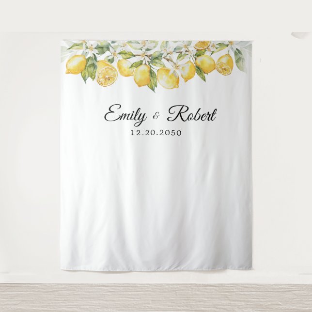 Lemon Citrus Wedding Ceremony Backdrop (Front)