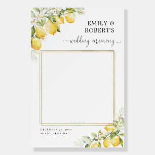 Lemon Citrus Wedding Ceremony Photo Prop Foam Board