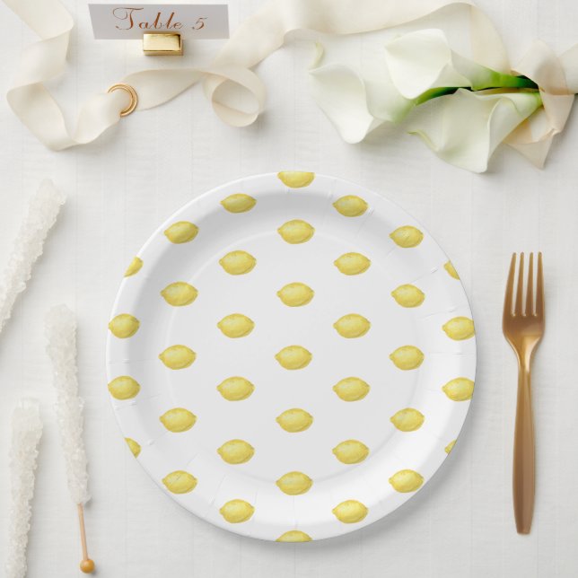 Lemon Citrus - Wedding  Paper Plates (Wedding)