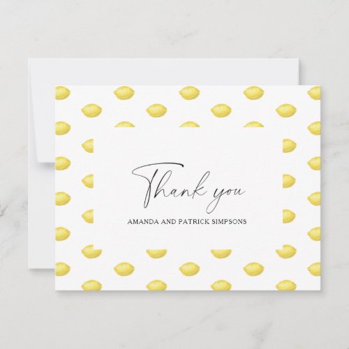 Lemon Citrus _ Wedding Thank You Card