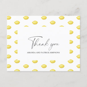 Lemon Citrus - Wedding Thank You Card