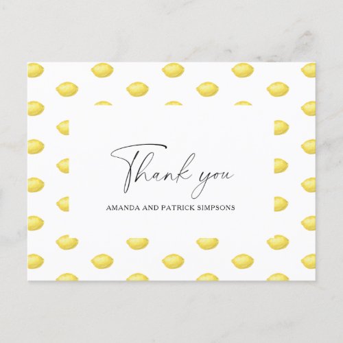 Lemon Citrus _ Wedding Thank You Card