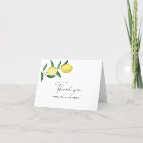 Lemon Citrus _ Wedding Thank You Card