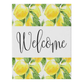 Lemon Citrus Welcome Sign