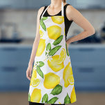 Lemon Citrus White Apron<br><div class="desc">Introducing the Lemon Citrus Apron, your ultimate companion in the kitchen. This isn't just an apron, it's a symbol of your passion for cooking, a mark of your style, an extension of your culinary personality. The vibrant lemon design isn't just eye-catching, it's an expression of a zest for life, a...</div>