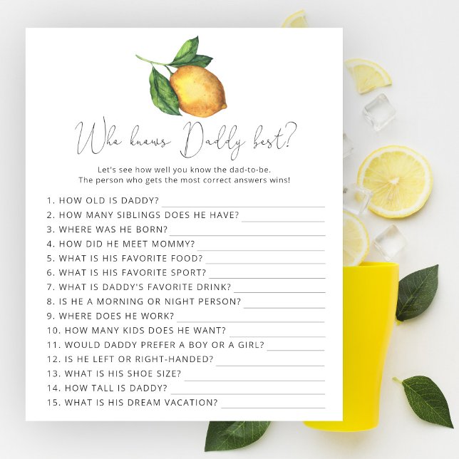 Lemon citrus Who knows Daddy best (Creator Uploaded)