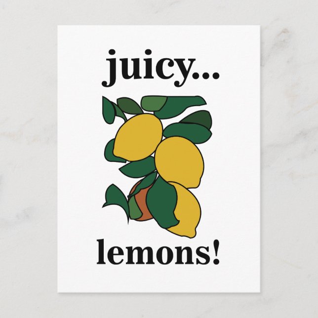 Lemon Citrus Yellow Fruit  Postcard (Front)