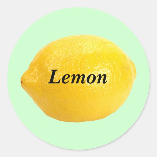 Lemon Classic Round Sticker | Zazzle.com