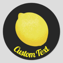 Lemon Classic Round Sticker