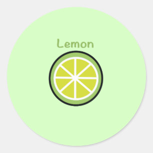 Lemon Classic Round Sticker