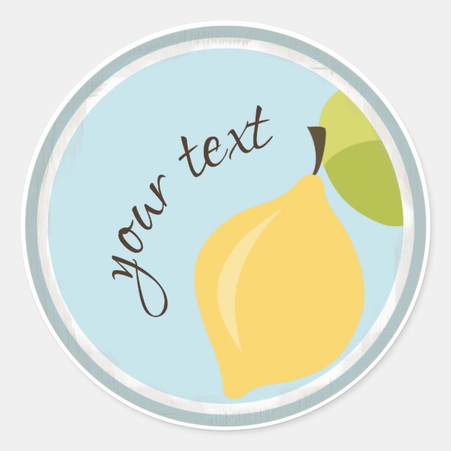Lemon Classic Round Sticker (Front)