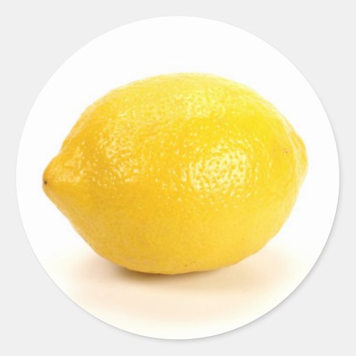 Lemon Classic Round Sticker | Zazzle