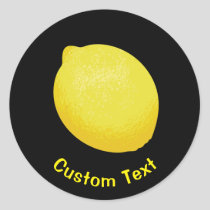 Lemon Classic Round Sticker