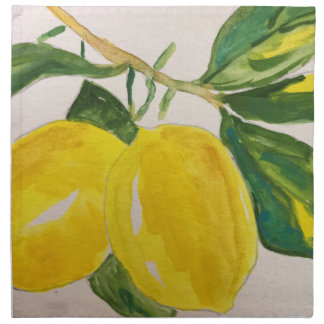 lemon cloth napkin