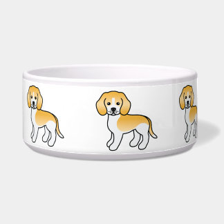 Lemon Coat Cartoon Beagle Breed Dogs Bowl