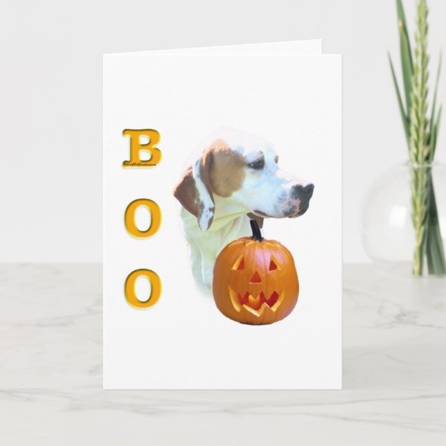 Lemon Coated Pointer Boo Card (Front)