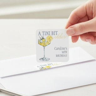 Lemon cocktail A tini bit Older 30th Birthday  Square Sticker