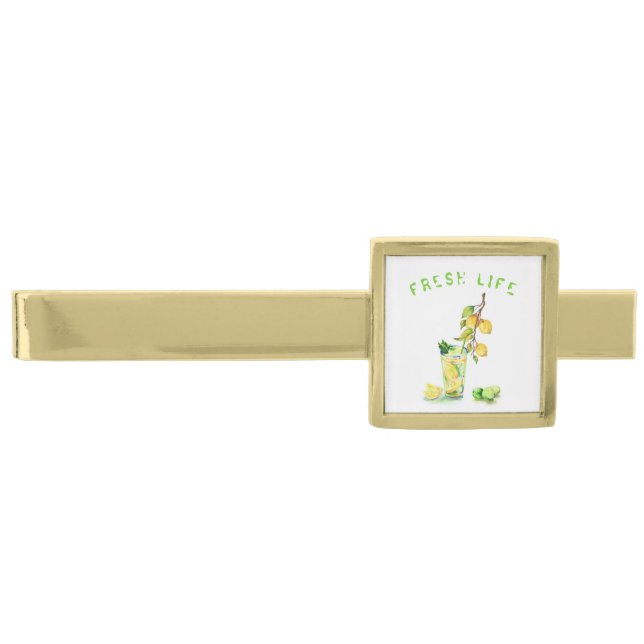 Lemon Cocktail Tie Bar (Front)
