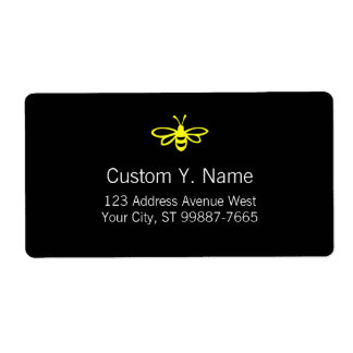 Lemon Colored Bee Label