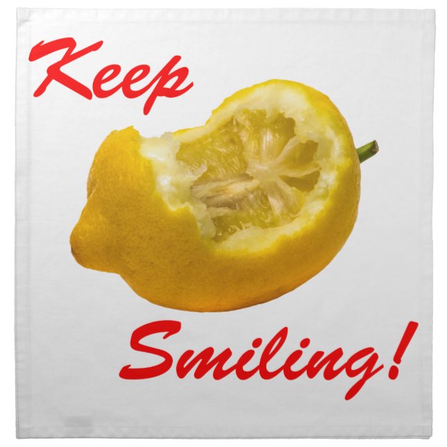 Lemon composition Keep Smiling! Napkin (Front)