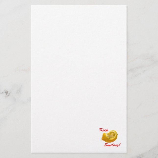 Lemon composition Keep Smiling! Stationery (Front)