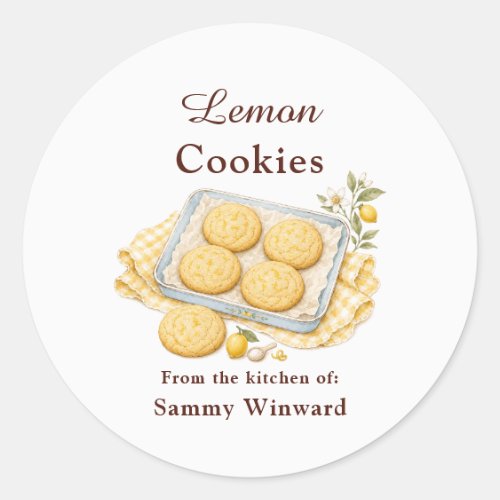 Lemon Cookie Gift Label