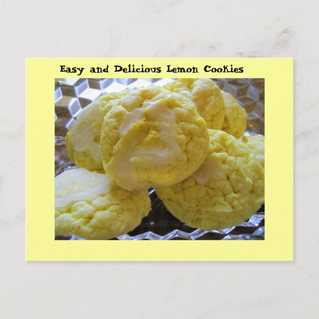 Lemon Cookie Recipe Postcard (Front)