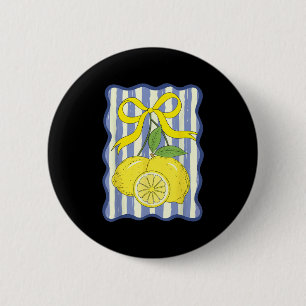 Lemon Coquette Bow Summer Vacation Hawaii Beach Fa Button