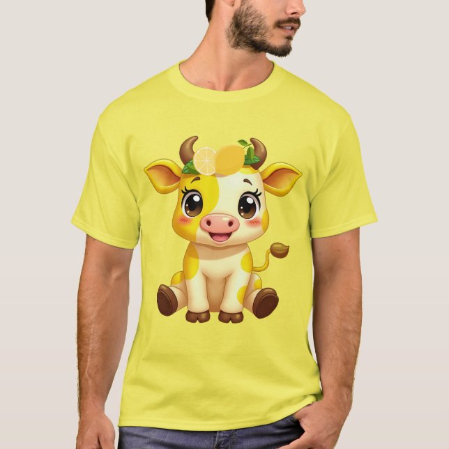 Lemon Cow Sweater | Kawaii Lemonade Milk Sweatshir (Front)
