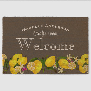 Lemon Craft Ash Brown Fiber Doormat