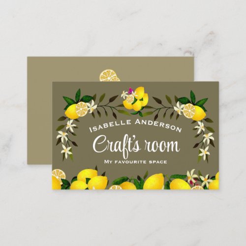 Lemon Craft Ash Grey Business Card