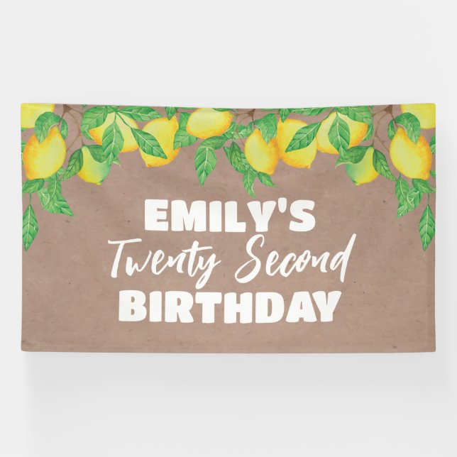 Lemon craft Birthday party banner (Horizontal)