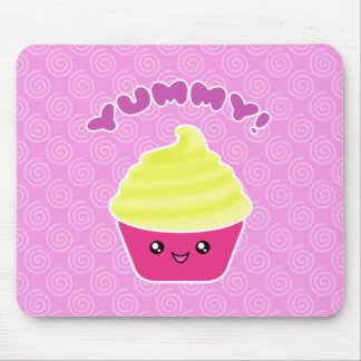 Lemon Cream Yummy Kawaii Cupcake Mousepad