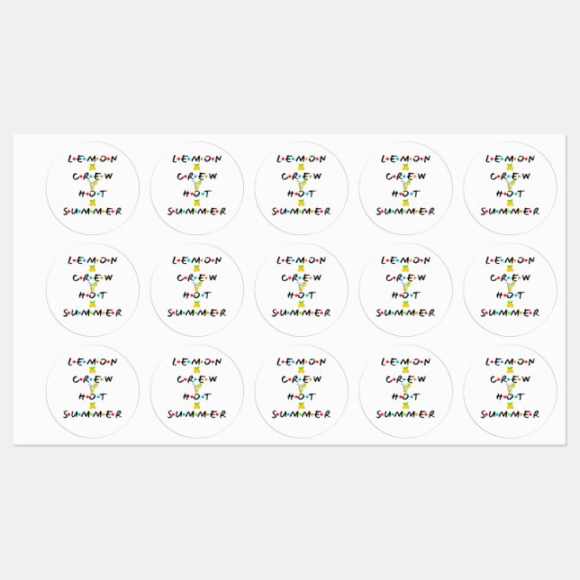 lemon crew hot summer labels (Sheet)