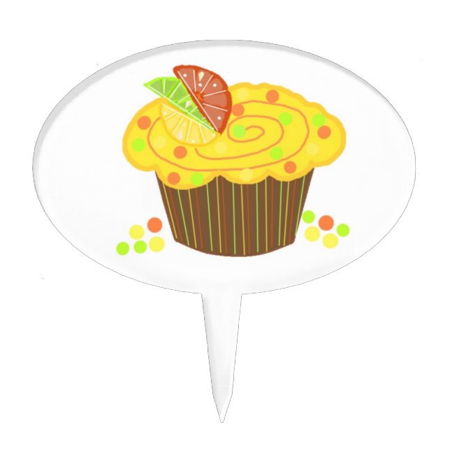 Lemon Cupcake Cake Topper (Front)