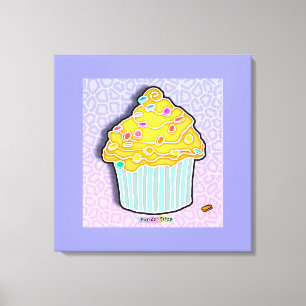 LEMON CUPCAKE Gallery Wrapped Canvas Print
