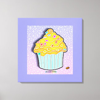 LEMON CUPCAKE Gallery Wrapped Canvas Print