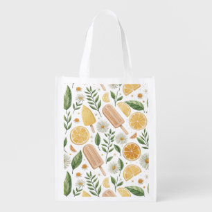 Lemon Daisy Reusable Grocery Bag – Eco Floral Shop
