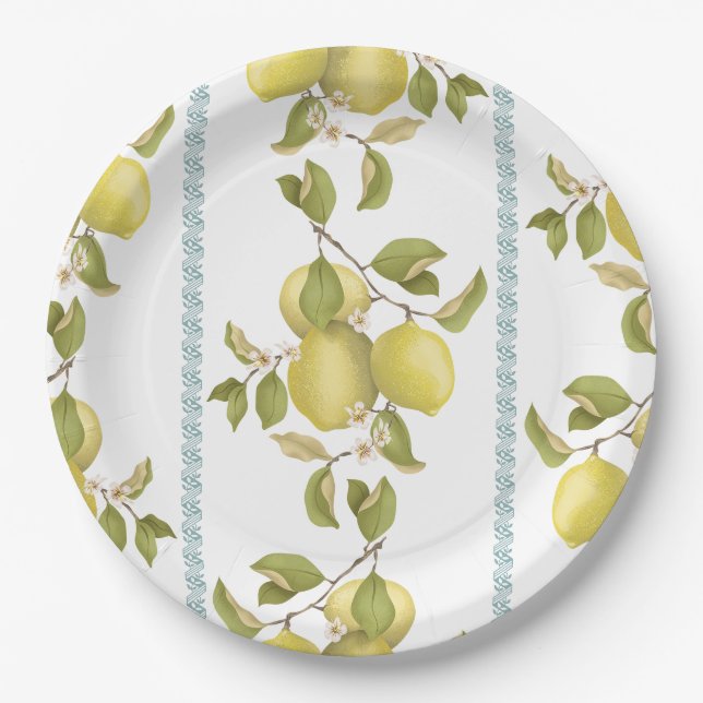 Lemon Dance Paper Plate (Front)