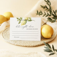 Lemon Date Night Ideas Bridal Shower Game Card