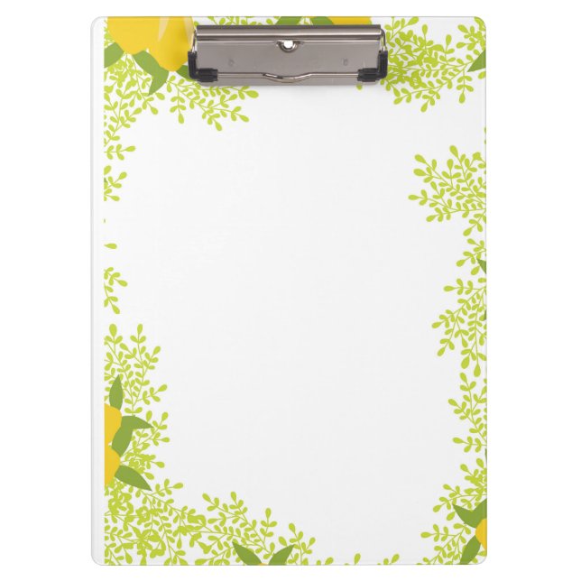 Lemon Design Paper Fun & Functional Clipboard (Front)